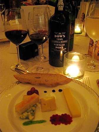 vintage port with cheese