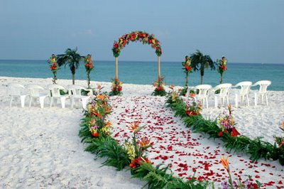 Beach Themed Wedding Ideas on Beach Theme Wedding   Enjoying Sands And Blue Water