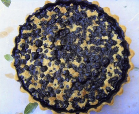 A delectable blueberry tart made using my grandmother's vintage baking recipe