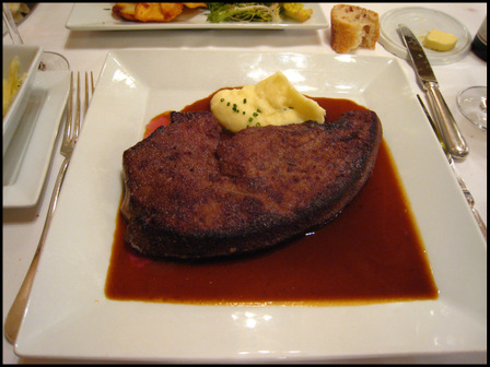 Foie de Voie or veal's liver is so tender and flavorful that it may be eaten with just a little butter mash and vinegar based sauce