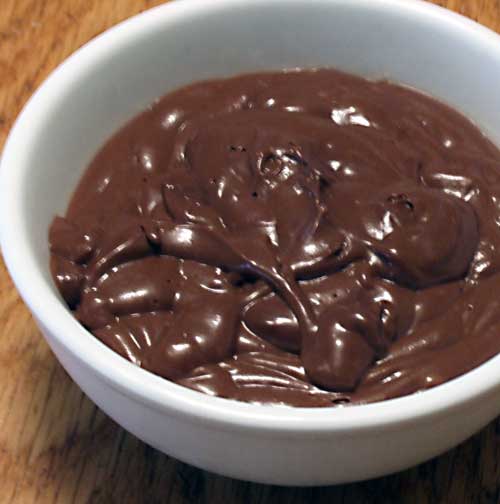 Freshly made chocolate pudding Freshly made chocolate pudding