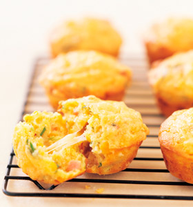 Corn Cheese and Bacon Muffins - perfect snack for kids