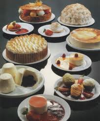 An assortment of desserts