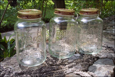keep jars in sun to remove odor and moisture