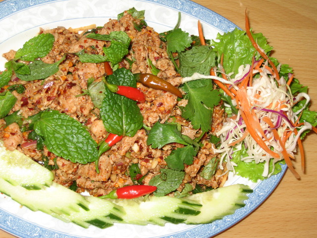 eating-lap-prepared-with-beef-and-mint