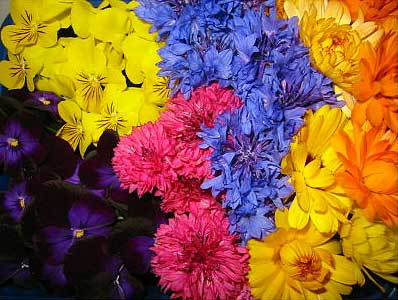 edible flowers as food