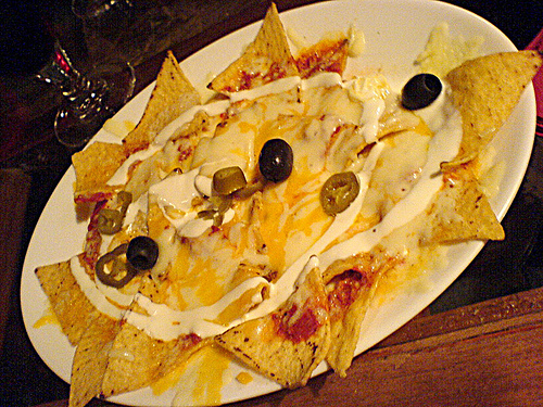 Yummy nachos with melted cheese! Melted Cheese For Nachos
