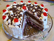 Schwarzwälder Kirschtorte or the Black Forest cake