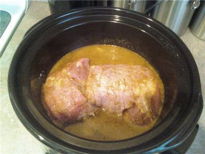 Cooking a shoulder ham in slow cooker