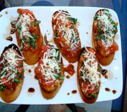 Tomato and basil bruschetta