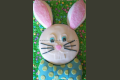Decorated easter bunny cake