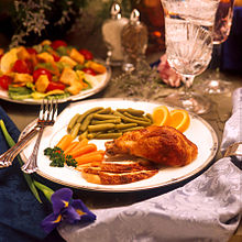 Healthy lunch spread