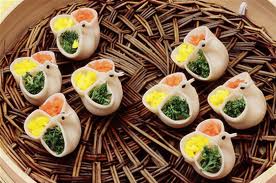 Eating dumplings