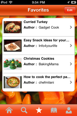 ifood.tv iphone app favorites playlist