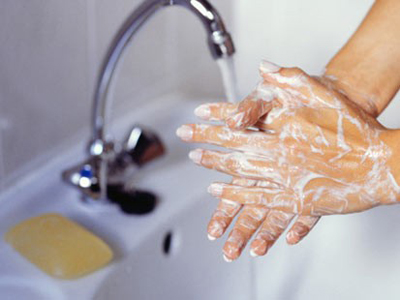 Wash your hands properly with hot soapy water before cooking