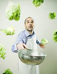 Man Cooks on Valentines Day