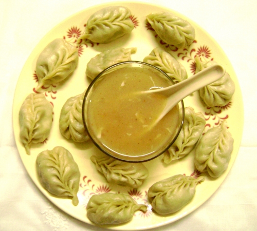 Momos with soup
