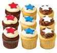 Add a twist to the regular cup cakes with a patriotic decoration