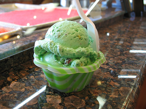 Nutty pistachio ice cream has got no 