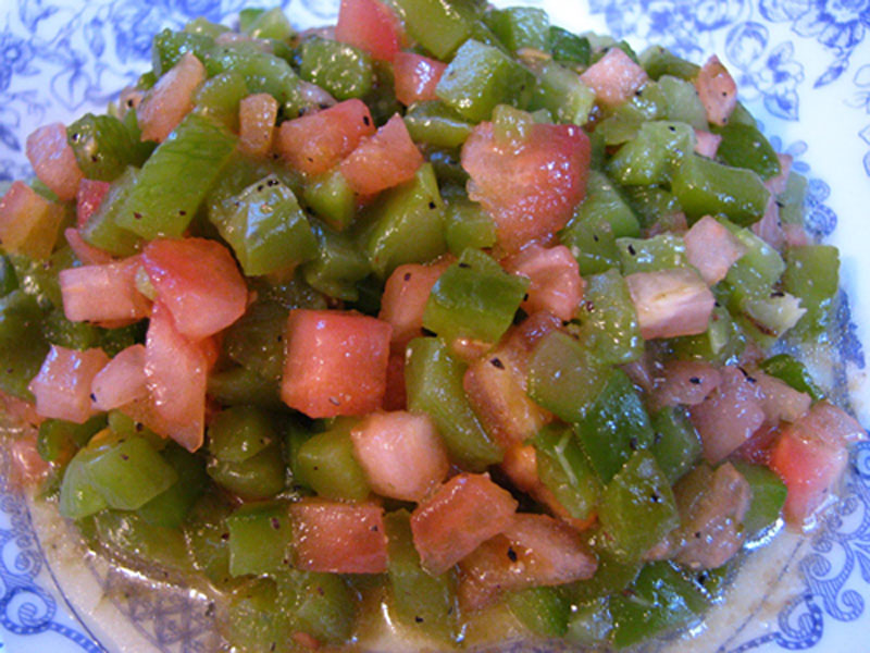 Green Pepper Tomato Salad
