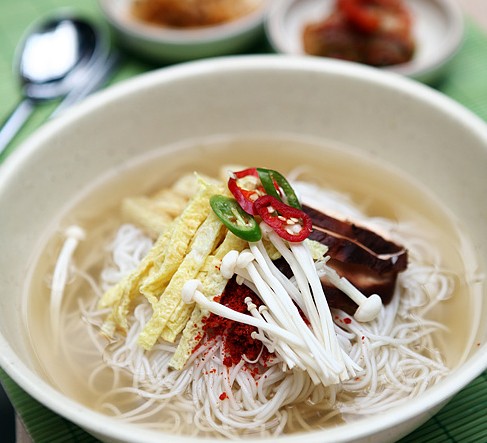 Janchi Guksu is a uniquely flavorful Korean noodle soup served during wedding feasts and birthdays