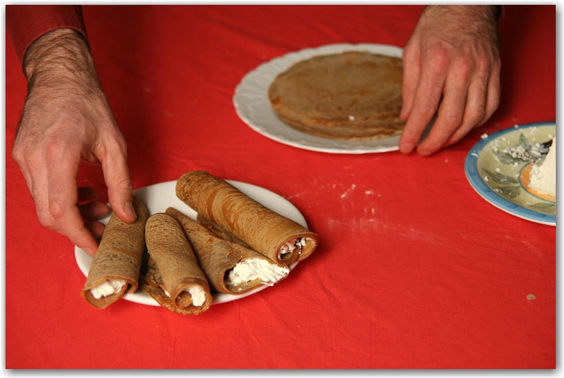 Necci - traditional pancake rolls made from Neccio flour