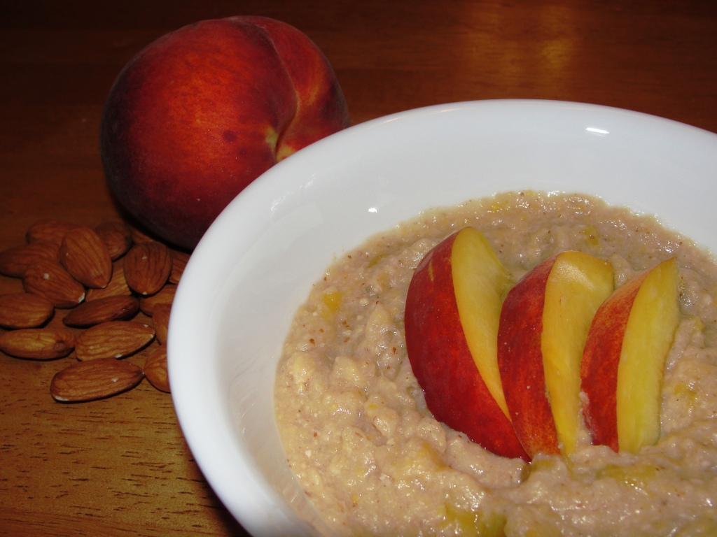 oatmeal and peach