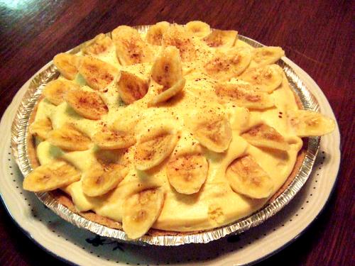 bananas on a pie
