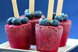 Pomegrante popsicles