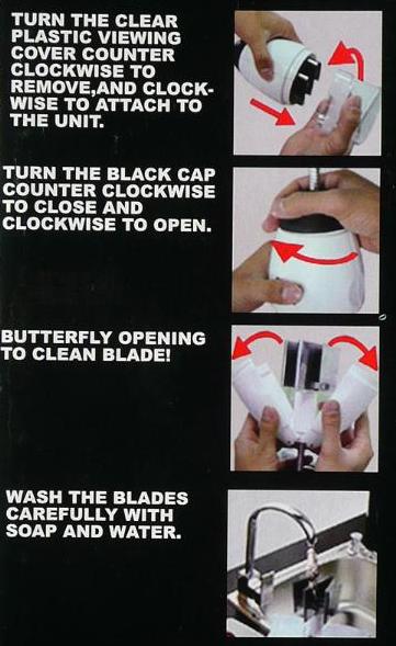 Cleaning instructions for smart chop chopper