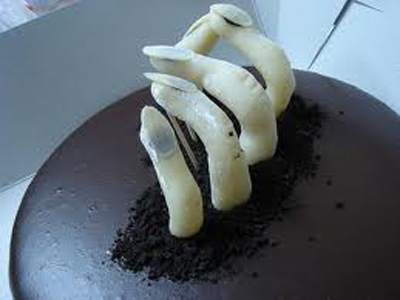 Zombie fingers cake