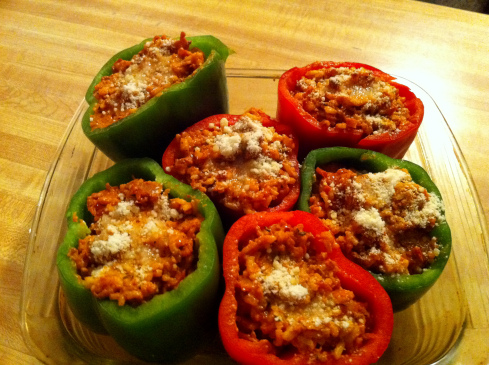 Bolognese Stuffed Bell Peppers Bolognese Stuffed Bell Peppers picture