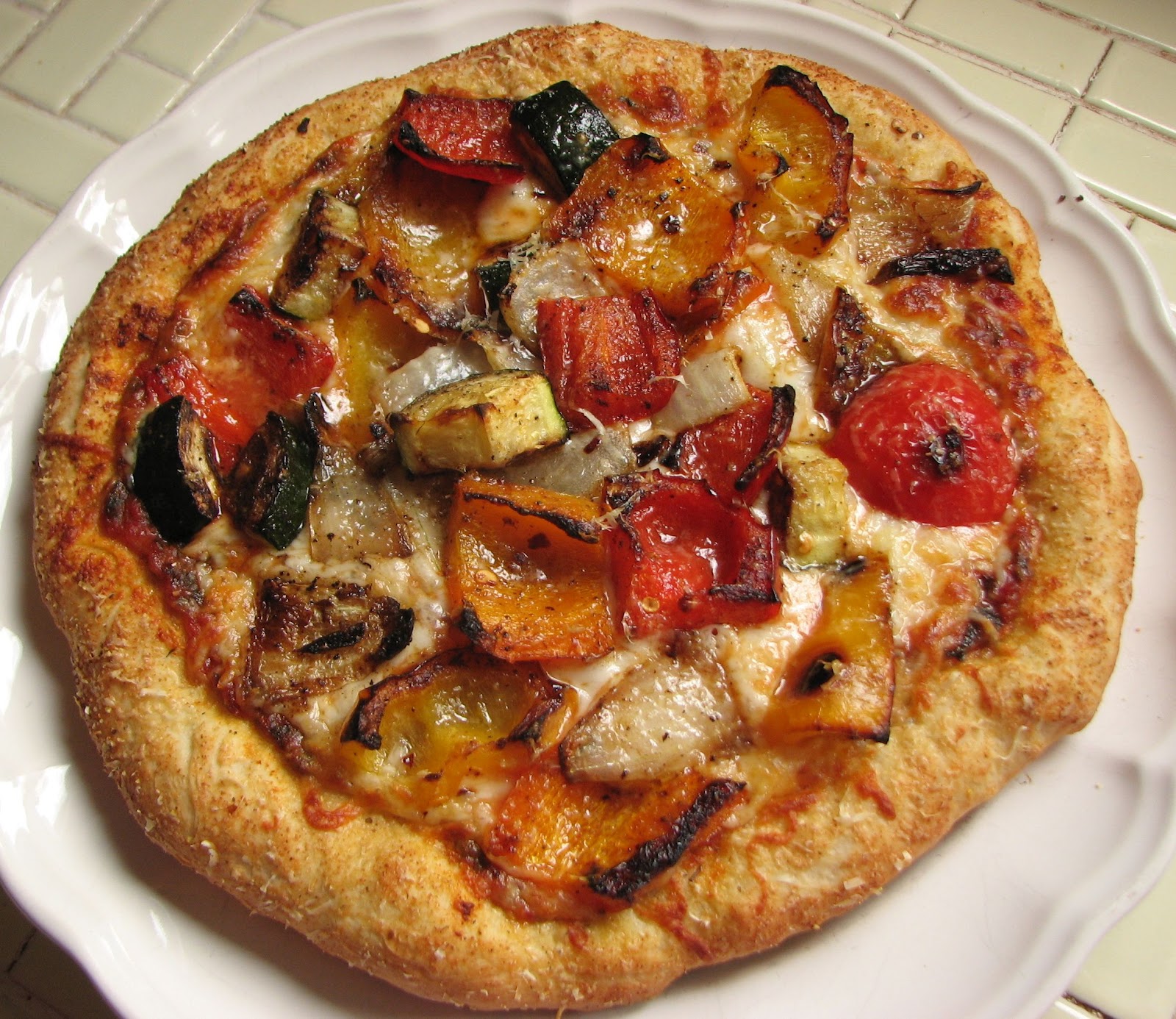 Roasted-Vegetable Pizza Roasted-Vegetable Pizza picture