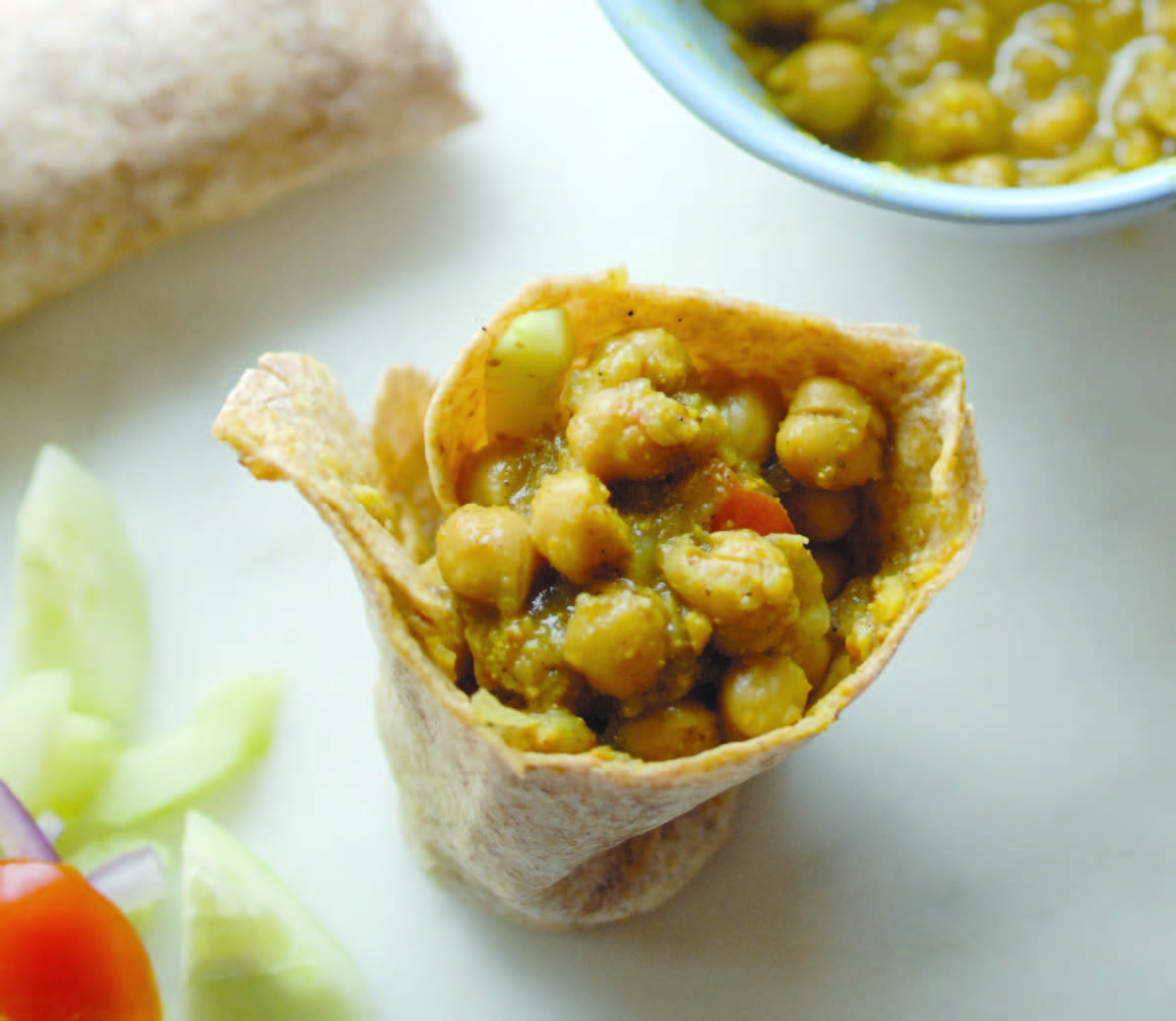 West Indian Style Chana Wrap West Indian Style Chana Wrap picture