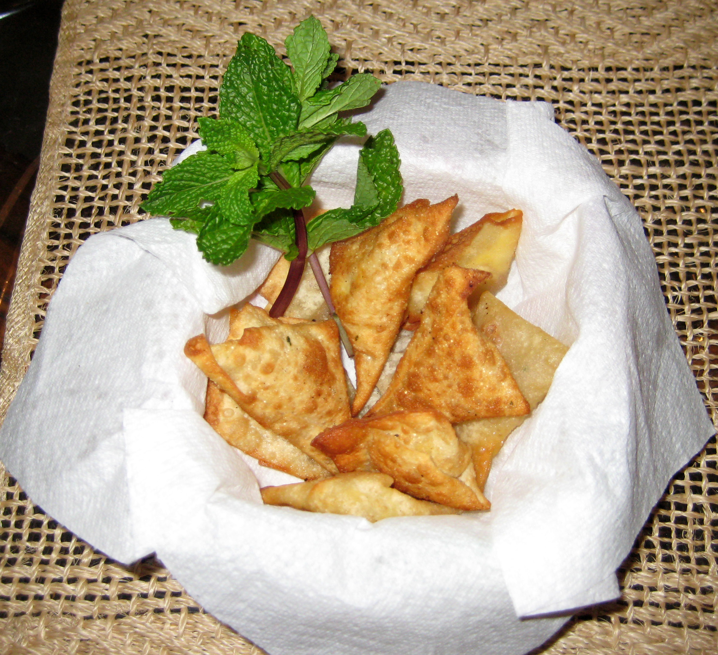 Wontons with egg stuffing by Chef Sonali Wontons with egg stuffing by Chef Sonali picture