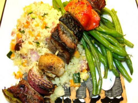Liver Kabobs with Rice Liver Kabobs with Rice picture