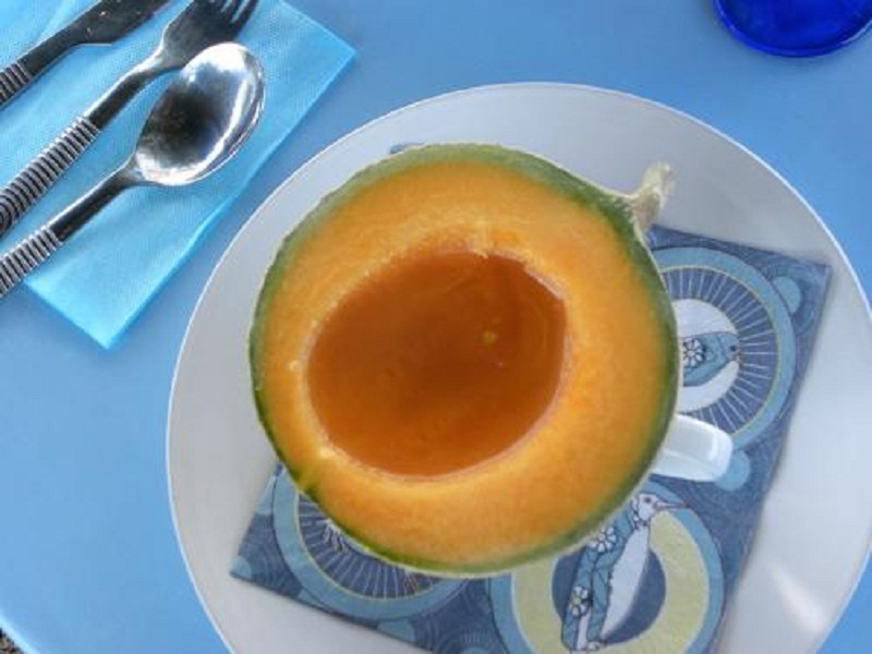 Melon Halves Filled with Port Melon Halves Filled with Port picture