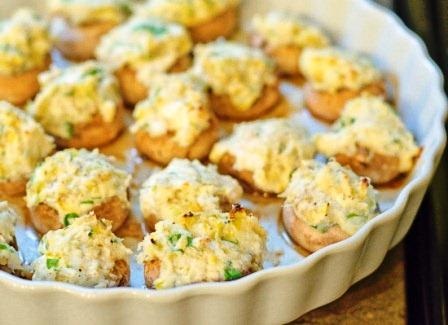 Mushroom Caps With Caviar Or Ginger Mushroom Caps With Caviar Or Ginger picture