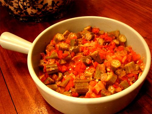 Stewed Tomatoes and Okra Stewed Tomatoes and Okra picture
