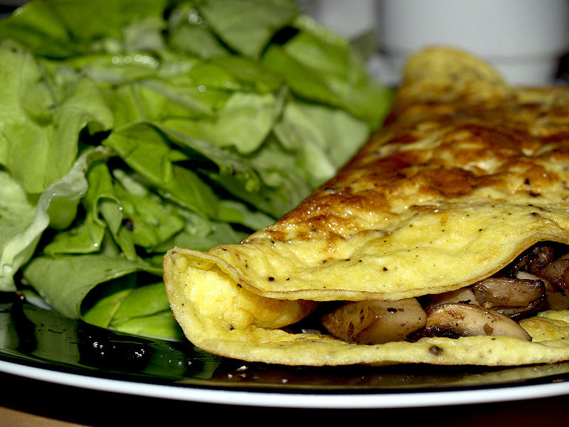Omelette With Spanish Mushroom Filling Omelette With Spanish Mushroom Filling picture