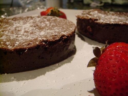One Layer Chocolate Sour Cream Cake One Layer Chocolate Sour Cream Cake picture
