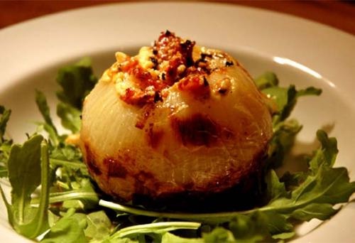 Onions Filled With Hashed Brown Potatoes And Bacon Onions Filled With Hashed Brown Potatoes And Bacon picture