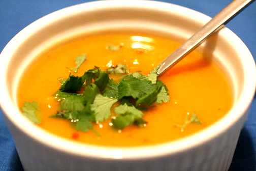 Fall's Orange Kumara Carrot and Lenil Soup Fall's Orange Kumara Carrot and Lenil Soup picture