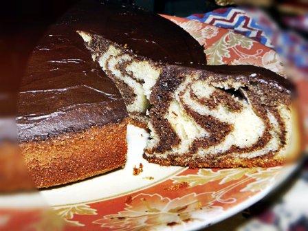 Chocolate Vanilla Marble Cake Chocolate Vanilla Marble Cake picture