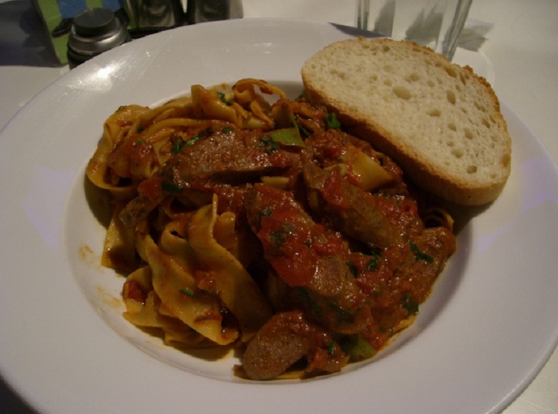 Pappardelle with Lamb's Liver and Bacon Pappardelle with Lamb's Liver and Bacon picture