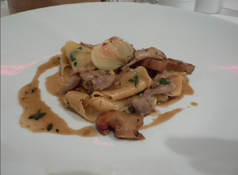 Pappardelle with Salami Pappardelle with Salami picture