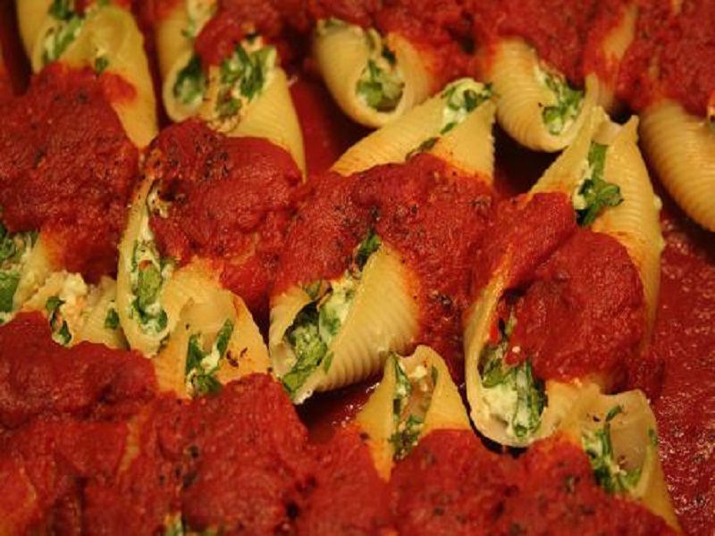 Pasta Shells Stuffed with Cheese In A Creamy Tomato Sauce Pasta Shells Stuffed with Cheese In A Creamy Tomato Sauce picture