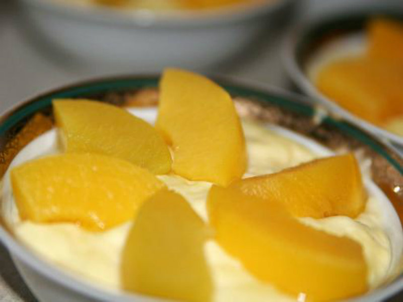Peach Ladyfinger Dessert Peach Ladyfinger Dessert picture