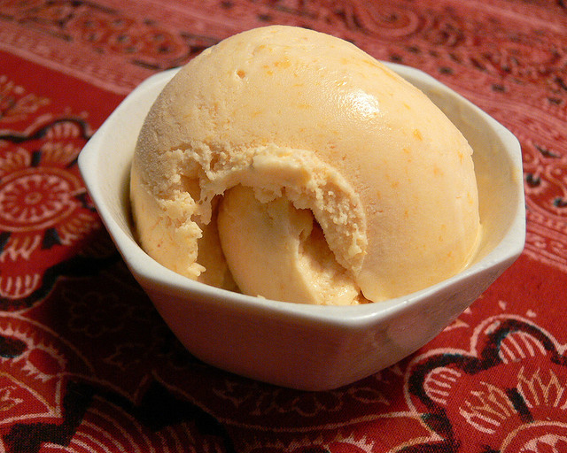 Peach Ice Cream Peach Ice Cream picture