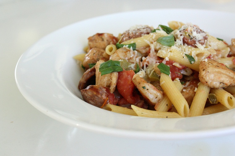 Penne with Shrimp and Bacon Penne with Shrimp and Bacon picture